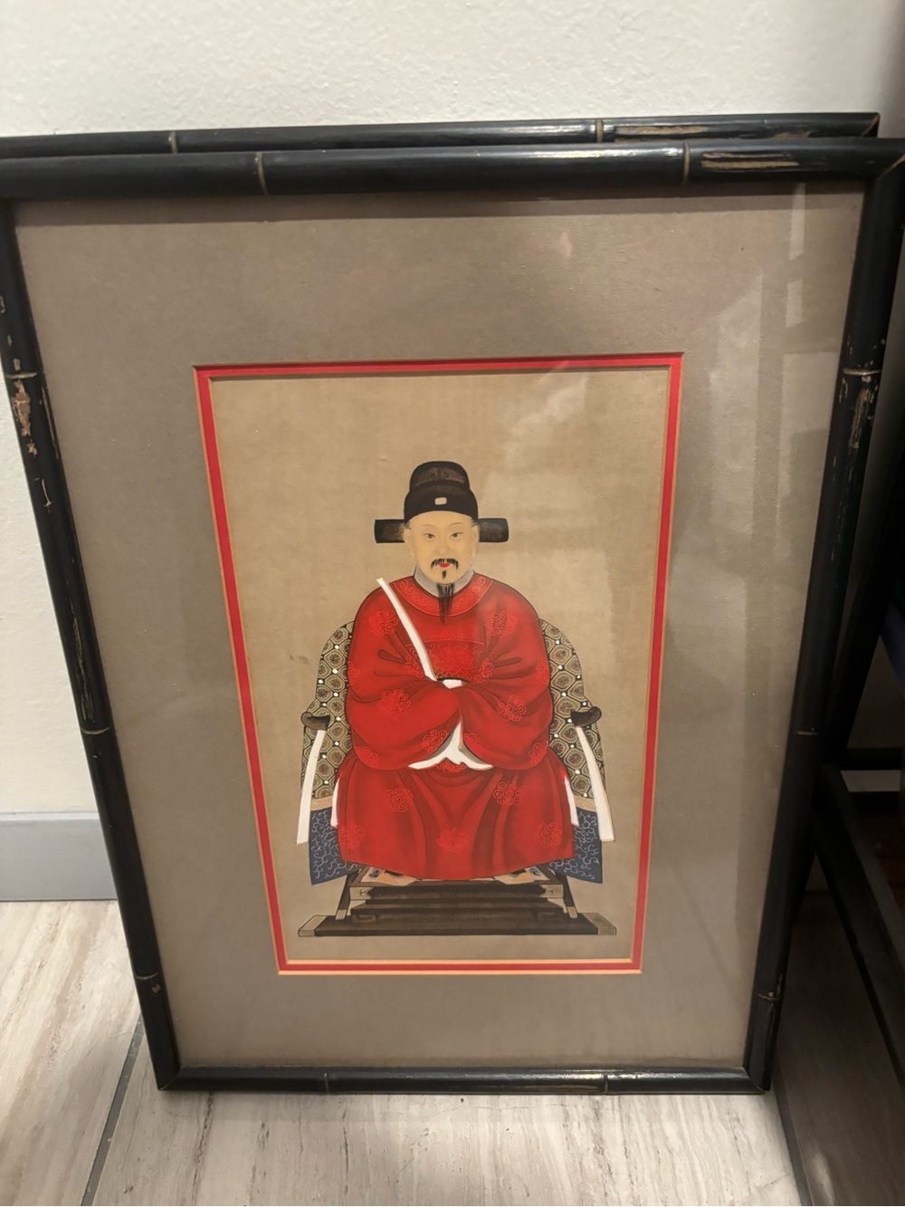 Vintage Source Unknown Red-Robed Asian Noble Print